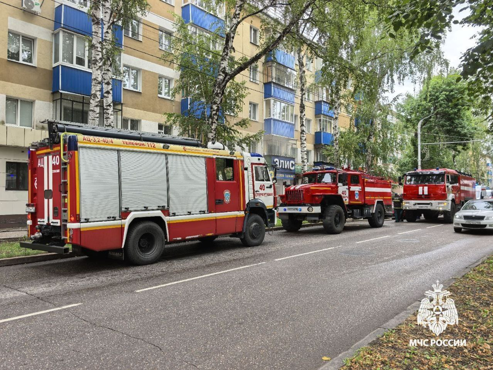 В Стерлитамаке загорелся магазин бытовых электротоваров