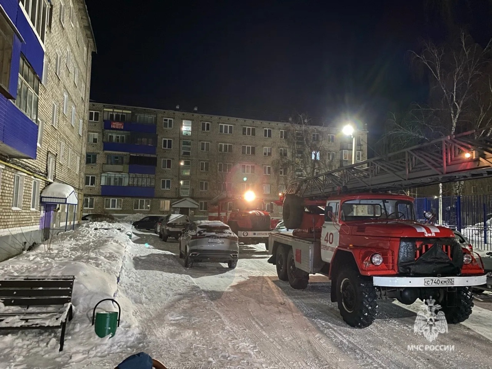 При пожаре в Стерлитамаке спасли шесть человек