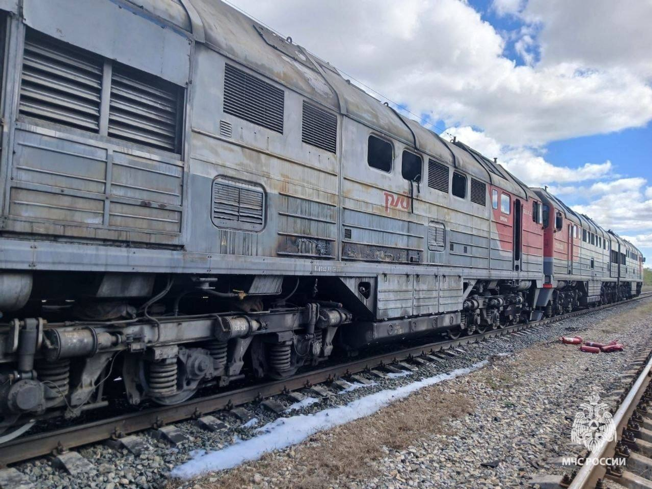 Загорелся тепловоз, который ехал  по маршруту Стерлитамак — Оренбург