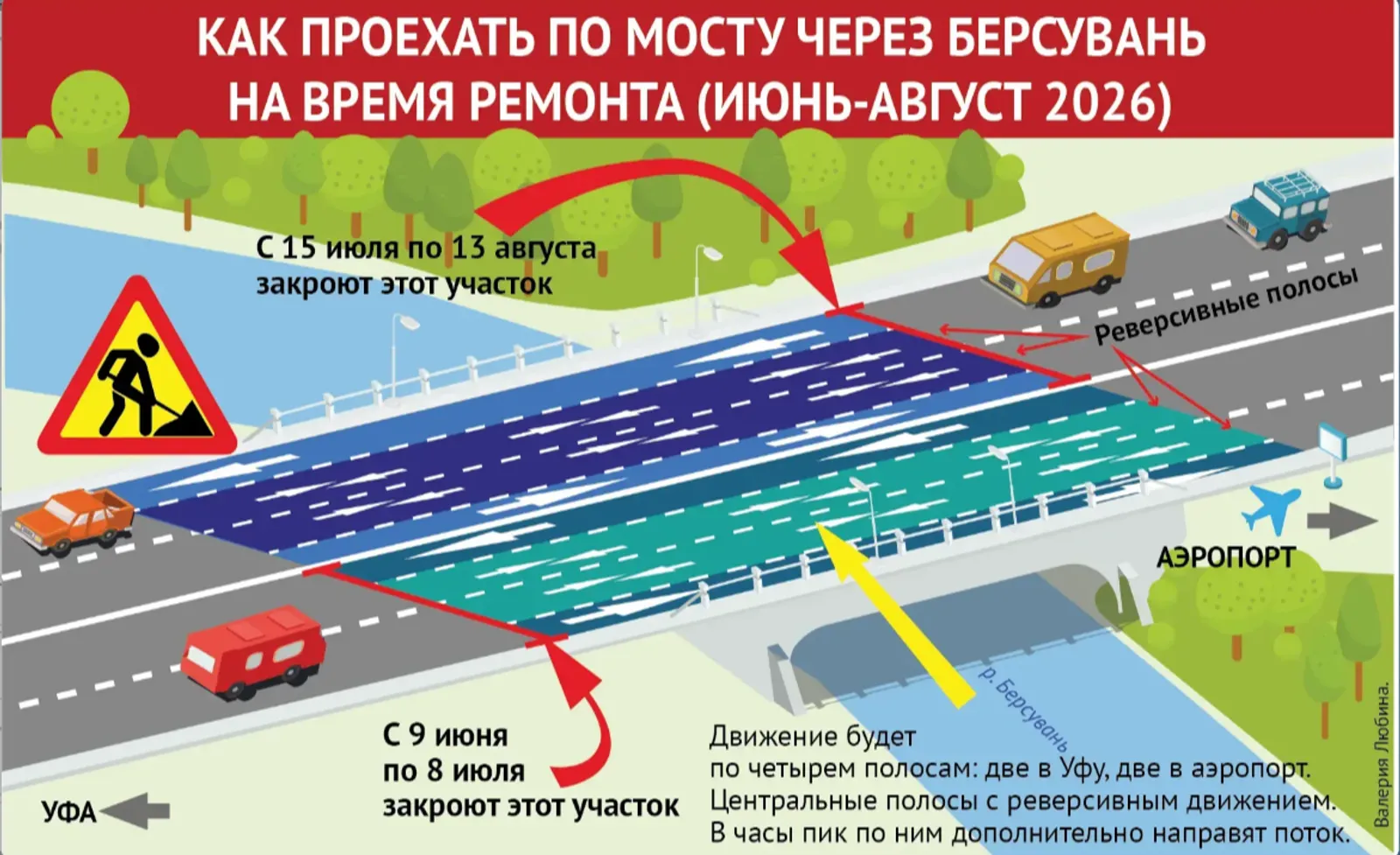 Ремонт моста на трассе Уфа – Оренбург будет круглосуточным