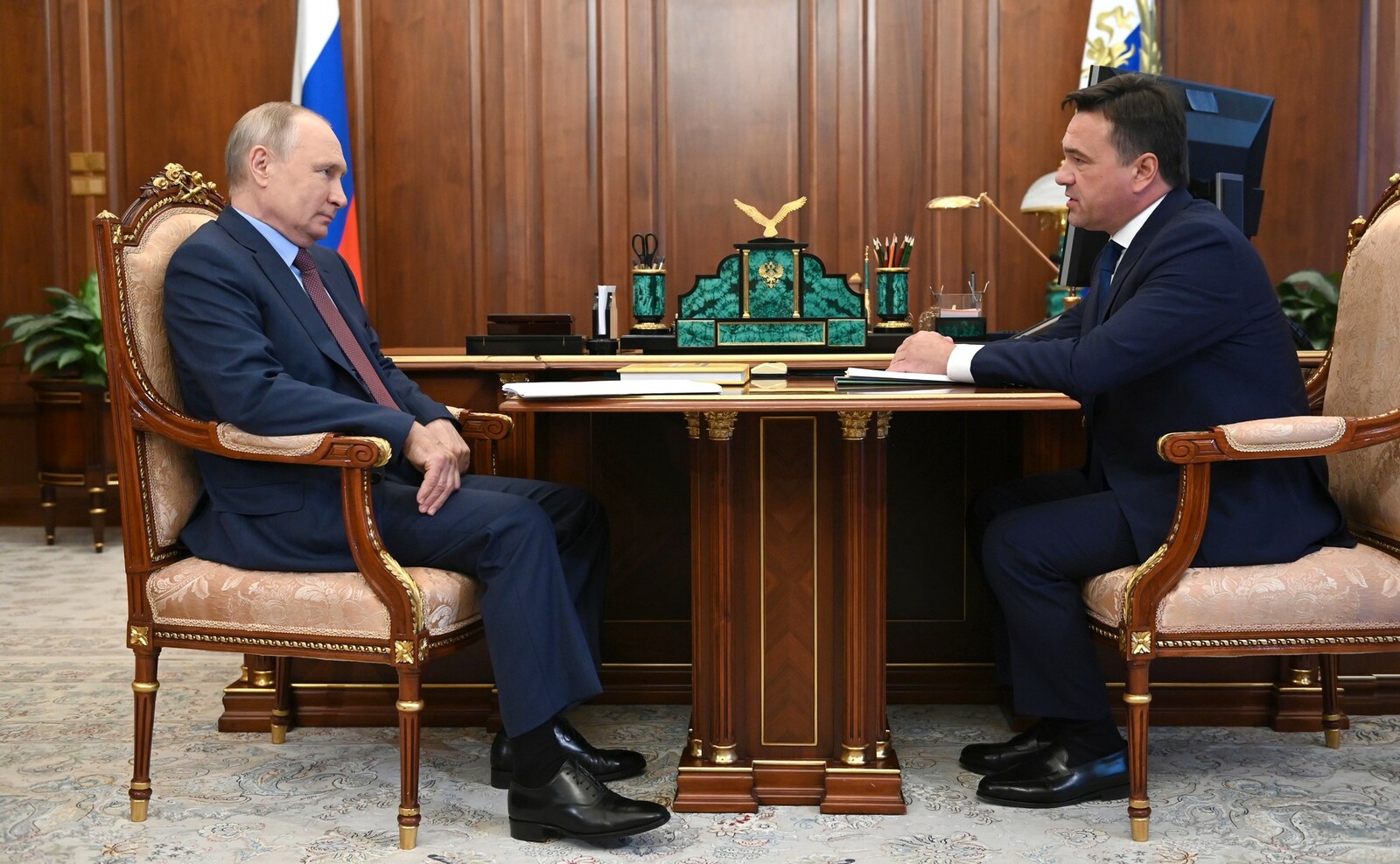 Встреча Владимира Путина  с губернатором Московской области Андреем Воробьёвым