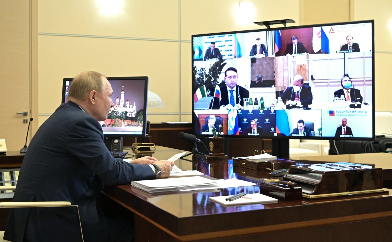 Встреча Владимира Путина с представителями деловых кругов Италии