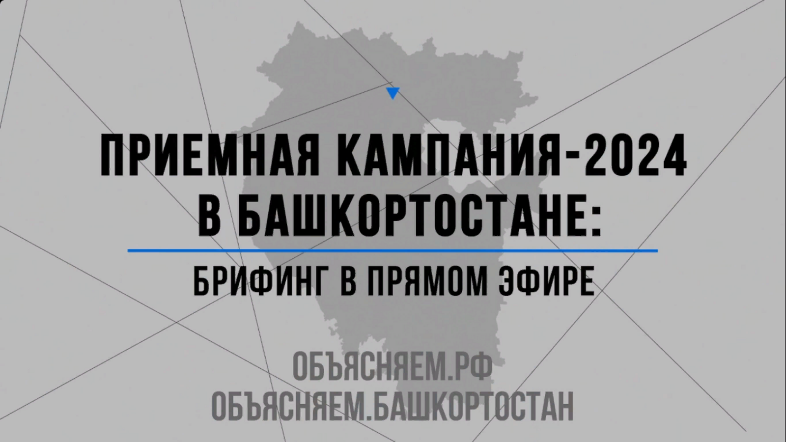 Смотрите брифинг в прямом эфире о приёмной кампании-2024 в Башкирии