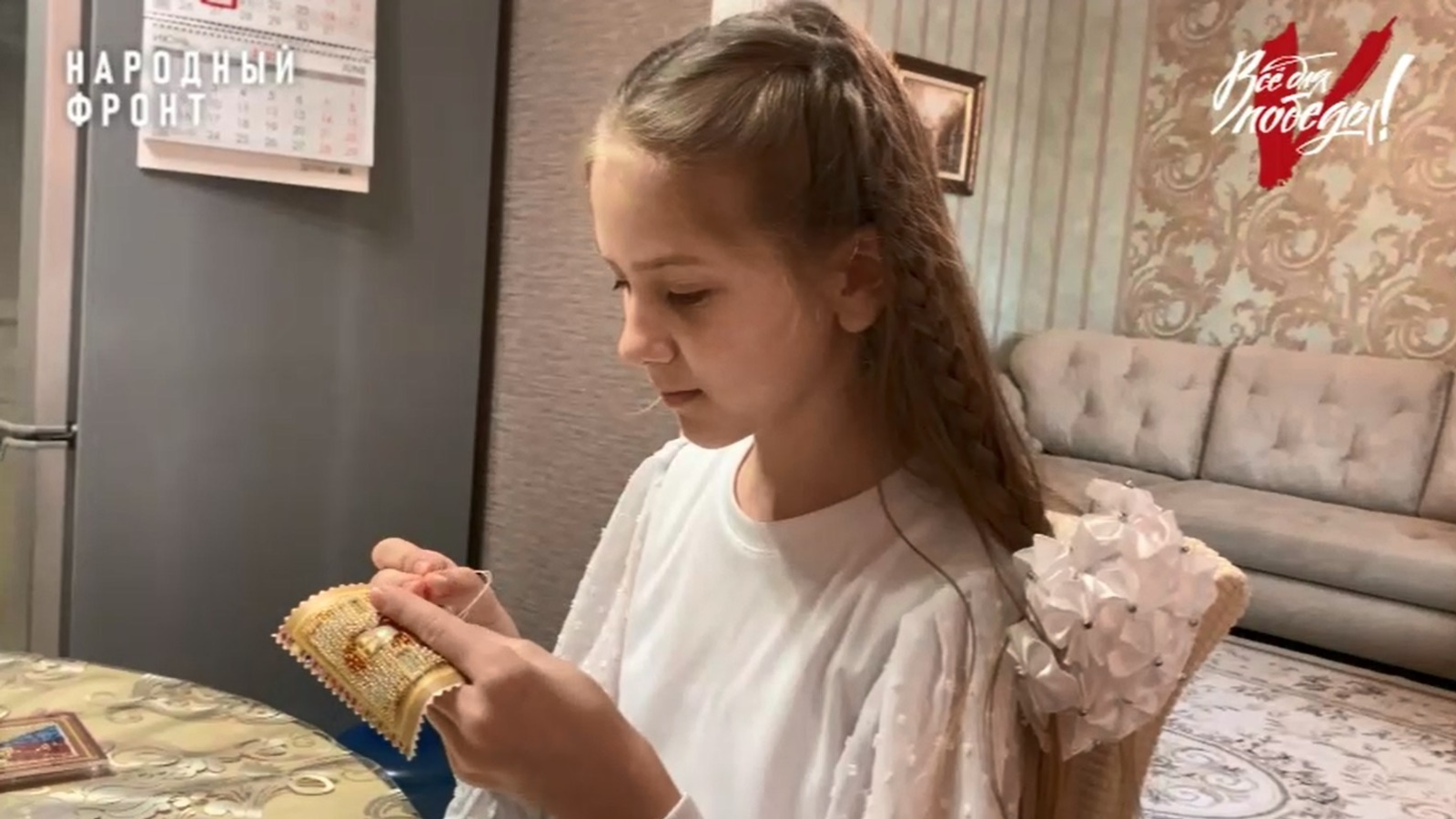Юный волонтёр из Стерлитамака вышила иконы для воинов СВО