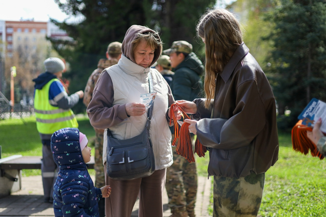 В Стерлитамаке стартовала акция "Георгиевская ленточка"