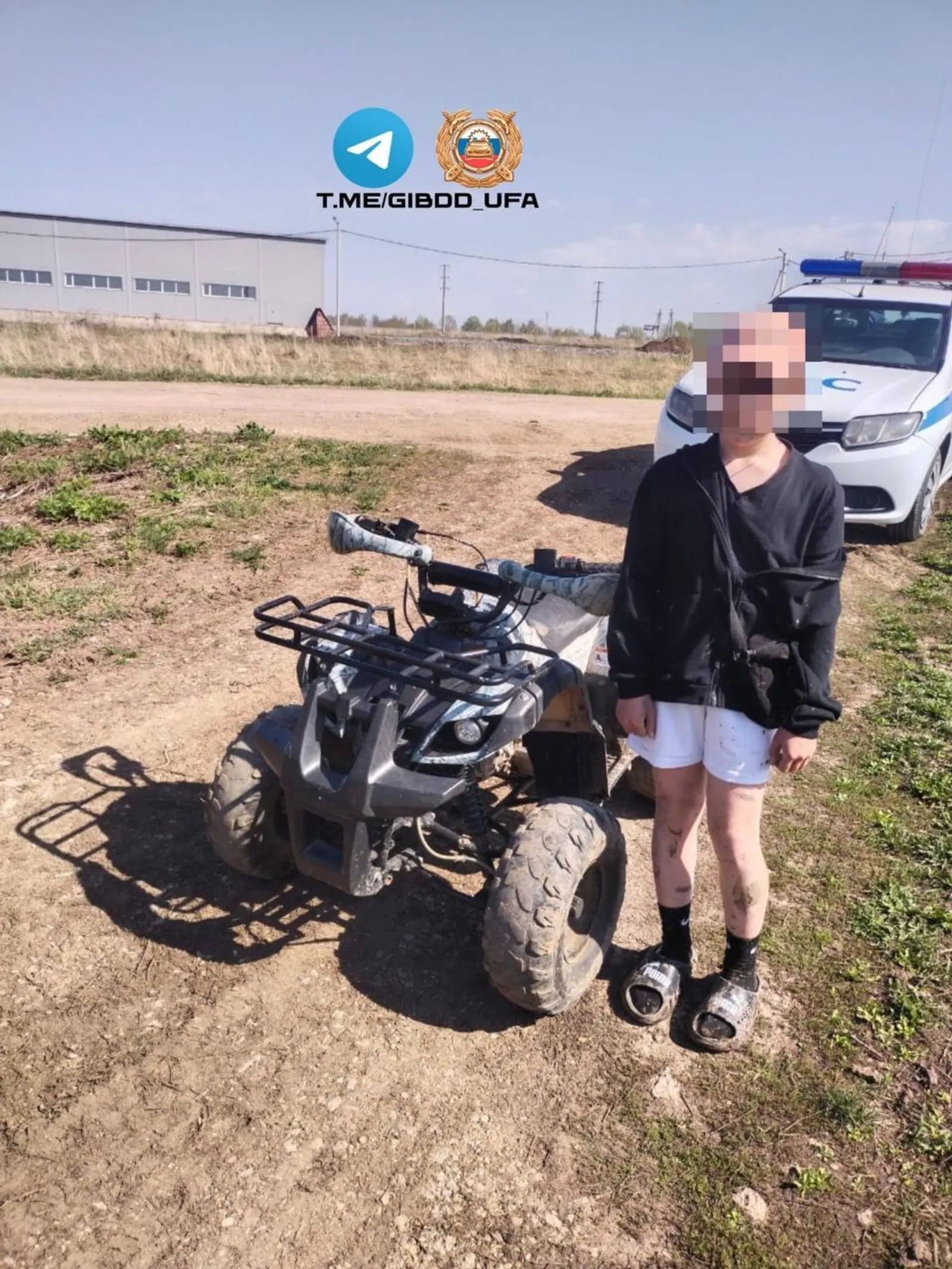 В Башкирии  задержали шестиклассника на квадроцикле
