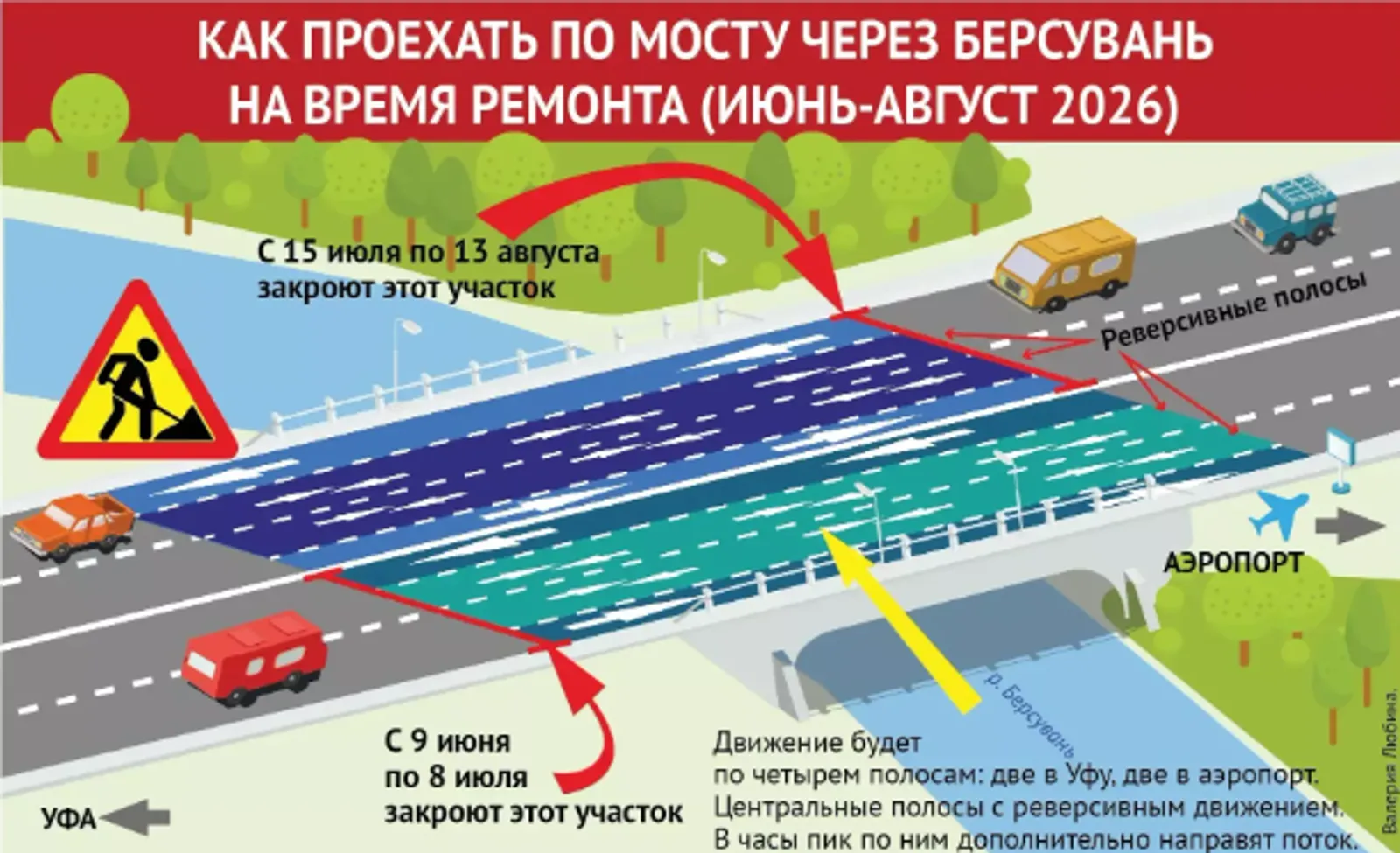 В Башкирии перекроют мост через реку Берсувань