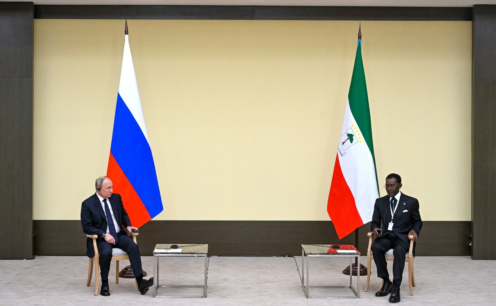 Прошли переговоры Владимира Путина с Президентом Республики Экваториальная Гвинея Теодоро Обиангом Нгемой Мбасого