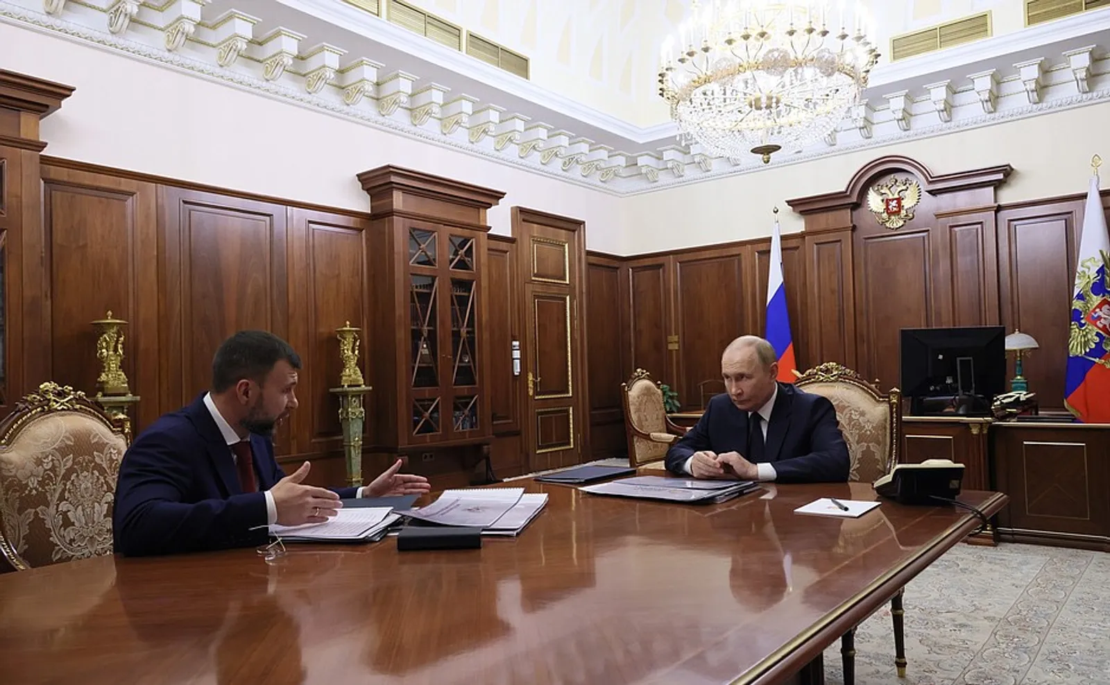 Президент РФ Владимир Путин встретился с Денисом Пушилиным